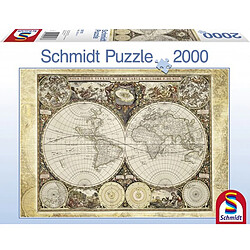 SCHMIDT SPIELE Puzzle Adulte Mappemonde Historique- 2000 Pieces