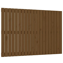 vidaXL Tête de lit murale Marron miel 127,5x3x90 cm Bois massif de pin