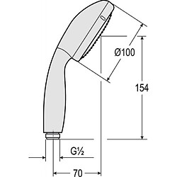 douchette 2 jets - grohe tempesta 100 - chromé - grohe 27597001