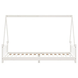 Maison Chic Lit simple Cadre de lit pour enfants,Lit d'Enfant Moderne blanc 90x200 cm bois de pin massif -MN85916 pas cher