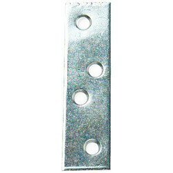 Bulk Hardware Lot de 12 plaques de réparation droites galvanisées 125 mm