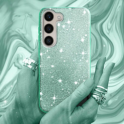 Avizar Coque Paillette pour Samsung Galaxy S23 Plus Semi-rigide Spark Case vert pas cher