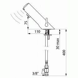 Delabie Tempomatic 4 lavabo + robinet darrêt