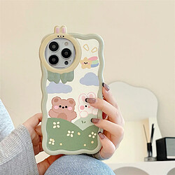 GUPBOO Étui pour iPhone12 été ours lapin mignon étui de téléphone portable silicone femmes