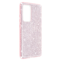 Avizar Coque Xiaomi 12 et 12X Paillette Feuille Amovible Silicone Semi-rigide Rose