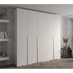 Abiks Meble Armoire Inova 1 À Portes Battantes 236,7/250/47 5 Portes (bianco/d’oro)