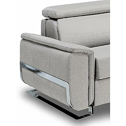 Inside 75 Canapé convertible express REAUMUR 140cm matelas 16cm pieds luge nabucka gris clair pas cher