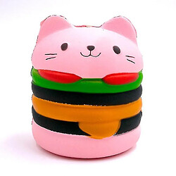 Universal Jumbo mignon squishy, lent jouet lent pour les enfants hamburger rose