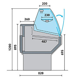 AFI COLLIN LUCY? Vitrine Réfrigérée Horizontale Avec Vitrage Bombé - Froid Ventilé - AFI Collin Lucy