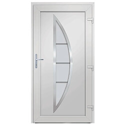 Acheter vidaXL Porte d'entrée blanc 98x190 cm PVC