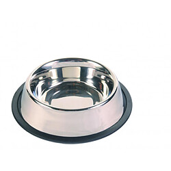 Ecuelle en acier inox anti-dérapante lourde Trixie pour chiens Contenance 0,45 litre Diamètre 14 cm