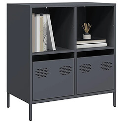 vidaXL Buffet anthracite 68x39x73,5 cm acier laminé à froid