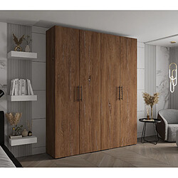 Abiks Meble Armoire Inova 3 À Portes Battantes 236,7/200/47 4 Portes (marron/nero)