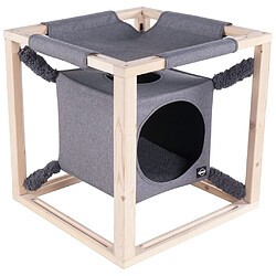 Acheter Quapas! Lit pour chats avec hamac Catcube Gris M 54x54x54 cm