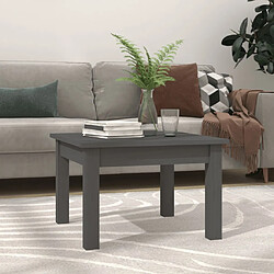 ComfortXL Table Basse Gris 45x45x30 Cm Bois Massif De Pin