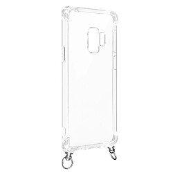 Avizar Coque Galaxy S9 Anneau personnalisable avec bijou/Chaîne - Transparent