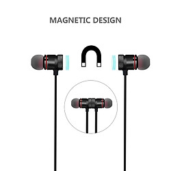 Acheter Wewoo Oreillette Bluetooth noir pour iPad, iPhone, Galaxy, , Xiaomi, LG, HTC et autres téléphones intelligents Stéréo Qualité Sonore Magnétique Absorption V4.1 Sport Casque, Distance: 10m,