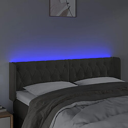 Avis vidaXL Tête de lit à LED Gris foncé 147x16x78/88 cm Velours