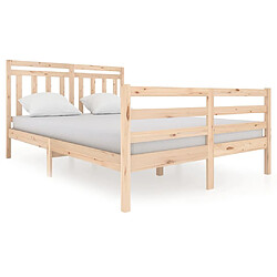 vidaXL Cadre de lit sans matelas bois massif 140x200 cm