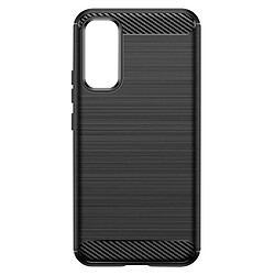 Avizar Coque pour Galaxy A54 5G Renforcée Souple Carbone Effet Brossé Noir