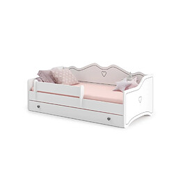 Kobi Lit enfant Lola + tiroir de rangement 160x80cm cm - avec matelas