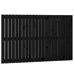 vidaXL Tête de lit murale Noir 140x3x90 cm Bois massif de pin