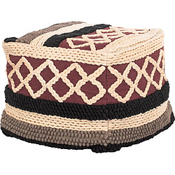 ICONIK INTERIOR Siège Pouf Style Boho Bali - Lonbay Multicolore