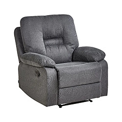 Beliani Fauteuil BERGEN II Tissu Gris foncé