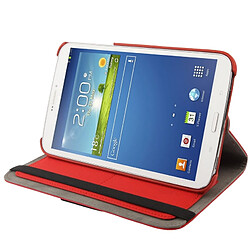 Avis Wewoo Housse Étui rouge pour Samsung Galaxy Tab 3 8.0 / T3100 / T3110 carte de crédit 360 degrés Rotation Denim Texture en cuir avec fente