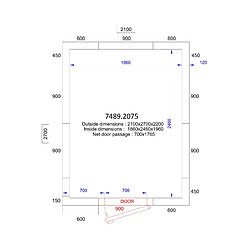 Chambre Froide Positive & Groupe Positif - Hauteur 2200 mm - Combisteel