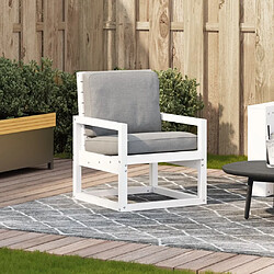 Avis Maison Chic Chaise/Fateuill de jardin blanc 57,5x63x76 cm bois de pin massif -GKD27156