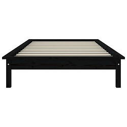 Acheter vidaXL Cadre de lit sans matelas noir bois massif