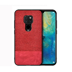 Wewoo Housse Coque de protection en PU antifeu + tissu pour Huawei Mate 20 rouge