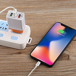 Avis Wewoo Chargeur 2.1A 3 ports USB rapide de voyage, prise UE (Orange)