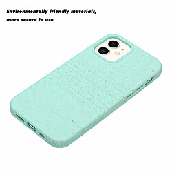 Coque en TPU + paille de blé entièrement biodégradable pour votre iPhone 11 6.1 pouces - bleu ciel