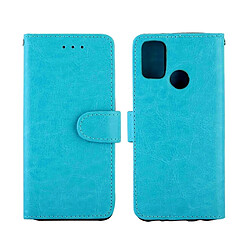 Avis Wewoo Housse Coque Pour Galaxy M30s Crazy Horse Texture de protection à rabat horizontal en cuir avec support et fentes cartes et portefeuille et cadre photo bleu bébé