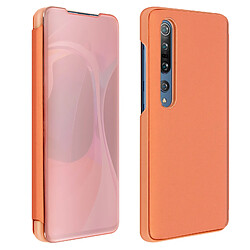 Avizar Housse Xiaomi Mi 10 / Mi 10 Pro Rabat Translucide Miroir Support Vidéo rose gold