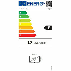 ECRAN LG 24" Gaming Noir 24GQ50F-B 16:9 VA FHD 1ms 165Hz 1920×1080 250cd/m2 2xHDMI 1xDP Sortie Casque 3 pôles AMD FreeSync Mode DAS Black Stabilizer Inclinaison