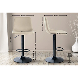 Non Tabouret de bar Divo simili cuir noir