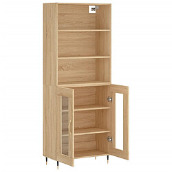 Avis vidaXL Buffet haut Chêne sonoma 69,5x34x180 cm Bois d'ingénierie