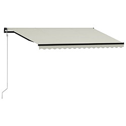 vidaXL Auvent rétractable automatique 400x300 cm Crème