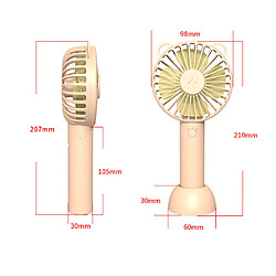 Avis Ventilateur de Poche (blanc) Mini Ventilateur de Chargement de Bureau USB Ventilateur Portable de Dessin Animé