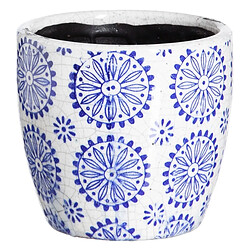 Avis BigBuy Garden Set de pots de fleurs Bleu Terre cuite 19 x 19 x 17 cm Rond (2 Unités)