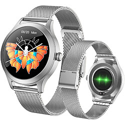 Chrono Montre Connectée Chronus KW10 PRO IP68 Étanche-Argent