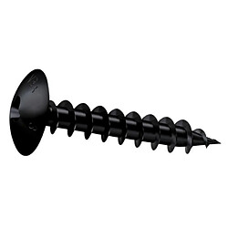 Stafa Vis de penture indémontable anti-vols avec une empreinte empêchant le dévissage acier zingué noir 6x30mm boîte de 100 p