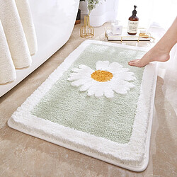 Universal 45x65cmmm Homepage Tapis de baignoire Tapis d'entrée de salle de bains antidérapant Souple Antidérapant Absorbant Créativité Tapis de porte Daisy Salon WC Décoration Tapis |(Vert)