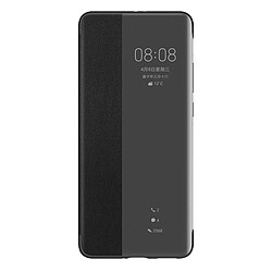 Huawei Étui pour Huawei P40 Pro View Flip Cover avec Fenêtre de Visualisation Noir transparent 