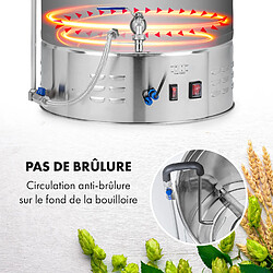 Klarstein Cuve de brasage - Brauheld Pro - 3300W - 70L 30-100°C avec pompe de circulation - Inox pas cher