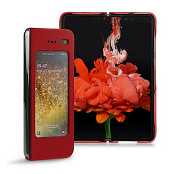 Coque cuir Samsung Galaxy Fold - Seconde peau - Rouge PU ( Pantone #d50032 ) - NOREVE