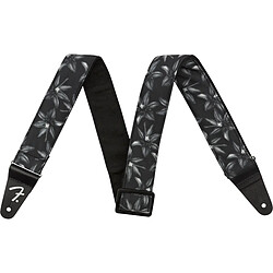 Hawaiian Strap 2" Black Floral Fender